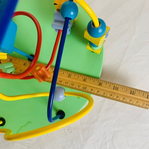 DISNEY Winnie the Pooh Wooden Activity Colorful Bead Maze 9" Sensory Toy - Picture 2 of 7